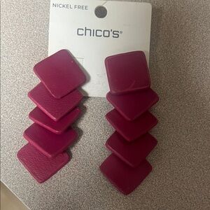 Chico's Bold Magenta Earrings